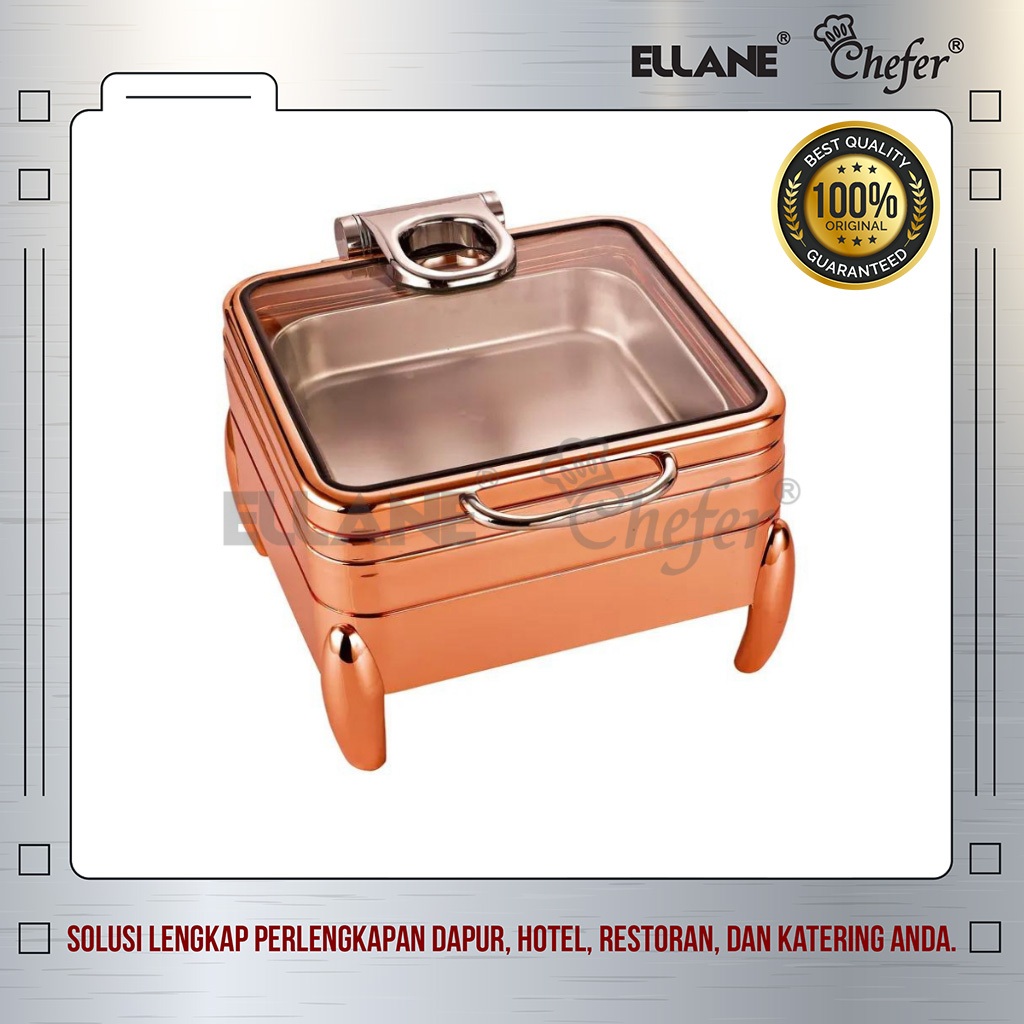 CHAFING DISH PEMANAS MAKANAN ROSE GOLD 1/2