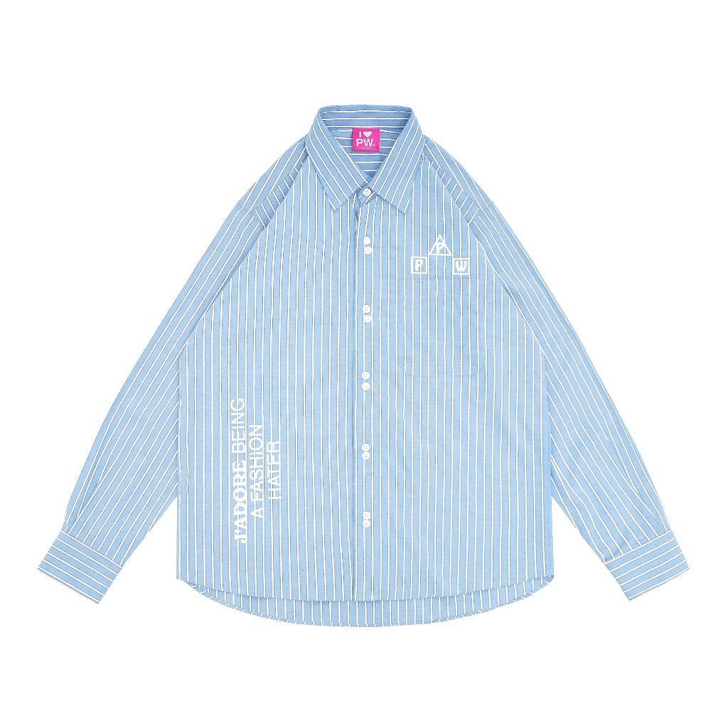 PinkPlusWhite | J’adore Blue Stripe Shirts | Kemeja Pria | Kemeja Biru Pria | Kemeja Reguler Pria | 