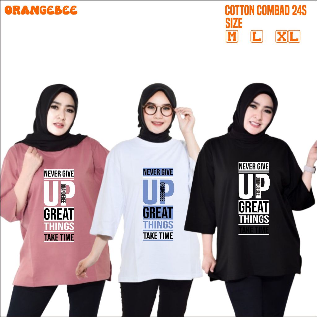 Kaos Oversize Wanita/Kaos Wanita/kaos cewek/Oversize/Atasan Wanita/OrangeBee