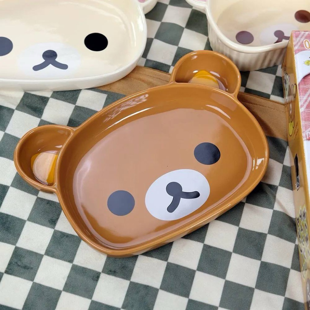 [PREORDER] Piring Keramik Rilakkuma – Plate Kartun Cute