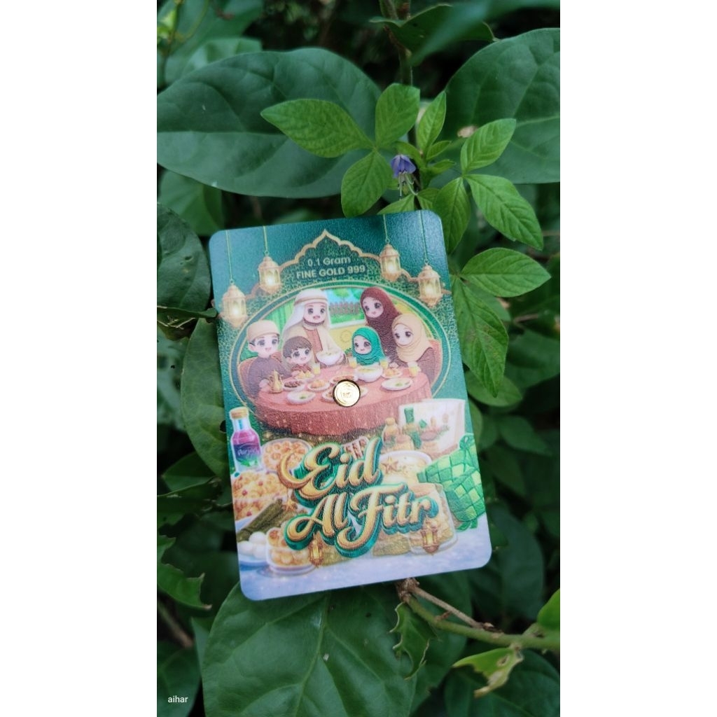 Logam Mulia Emas Mini Gold MiniGold Gift Series Idul Fitri Eid Al Fitr Eid Mubarak 2026 0,1 gr 0.1 g