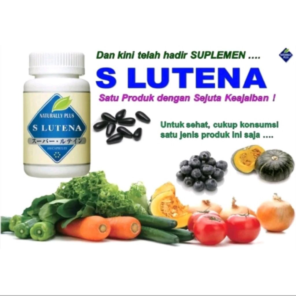S LUTENA ORIGINAL NATURALLY PLUS SLUTENA SOFTGEL OBAT MATA ASLI JAPAN BPOM