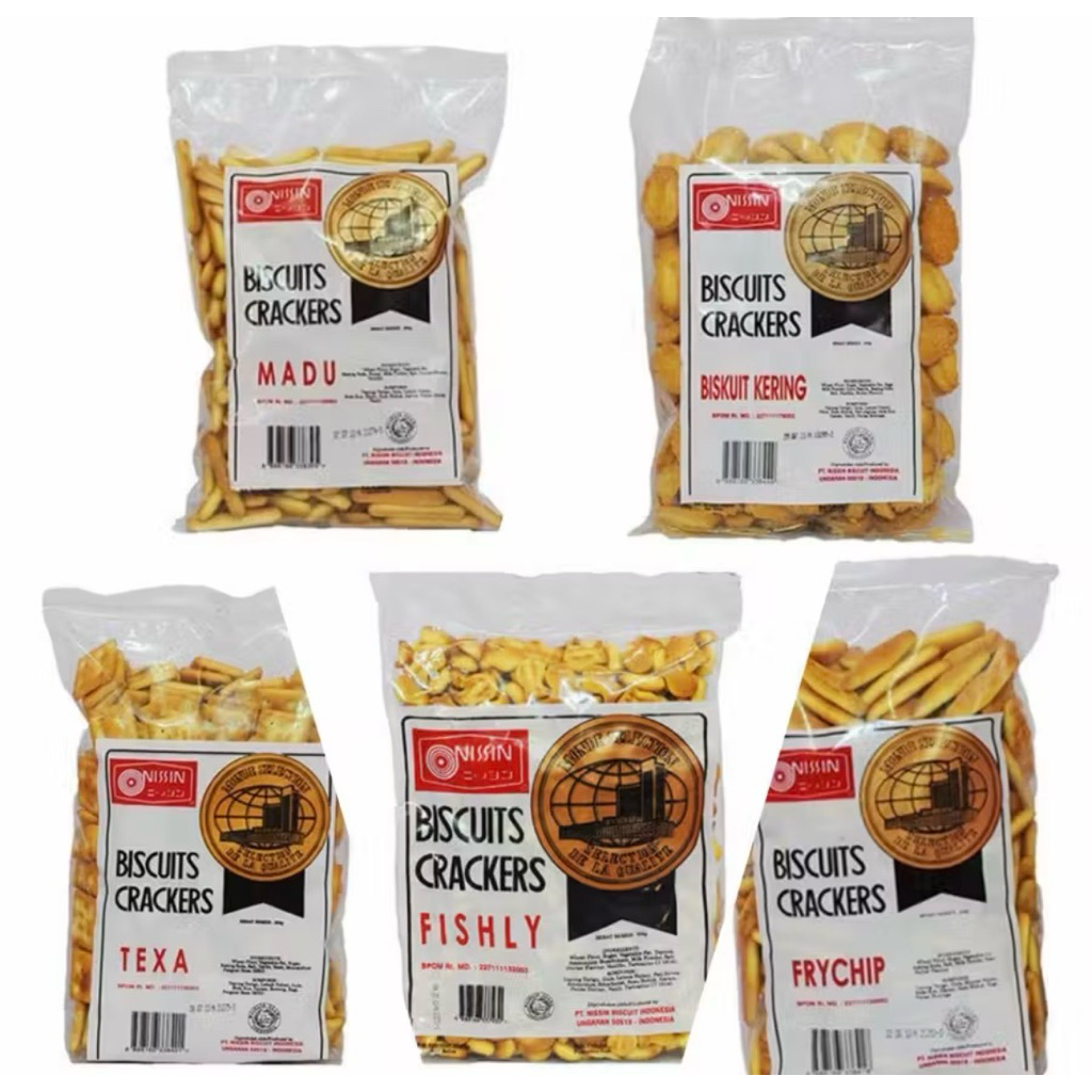 NISSIN Biskuit Kering 300gram / Kue Kering Nissin Kopi-Frychip-Kue Kering-Texa-Fishly-Madu-Hexa