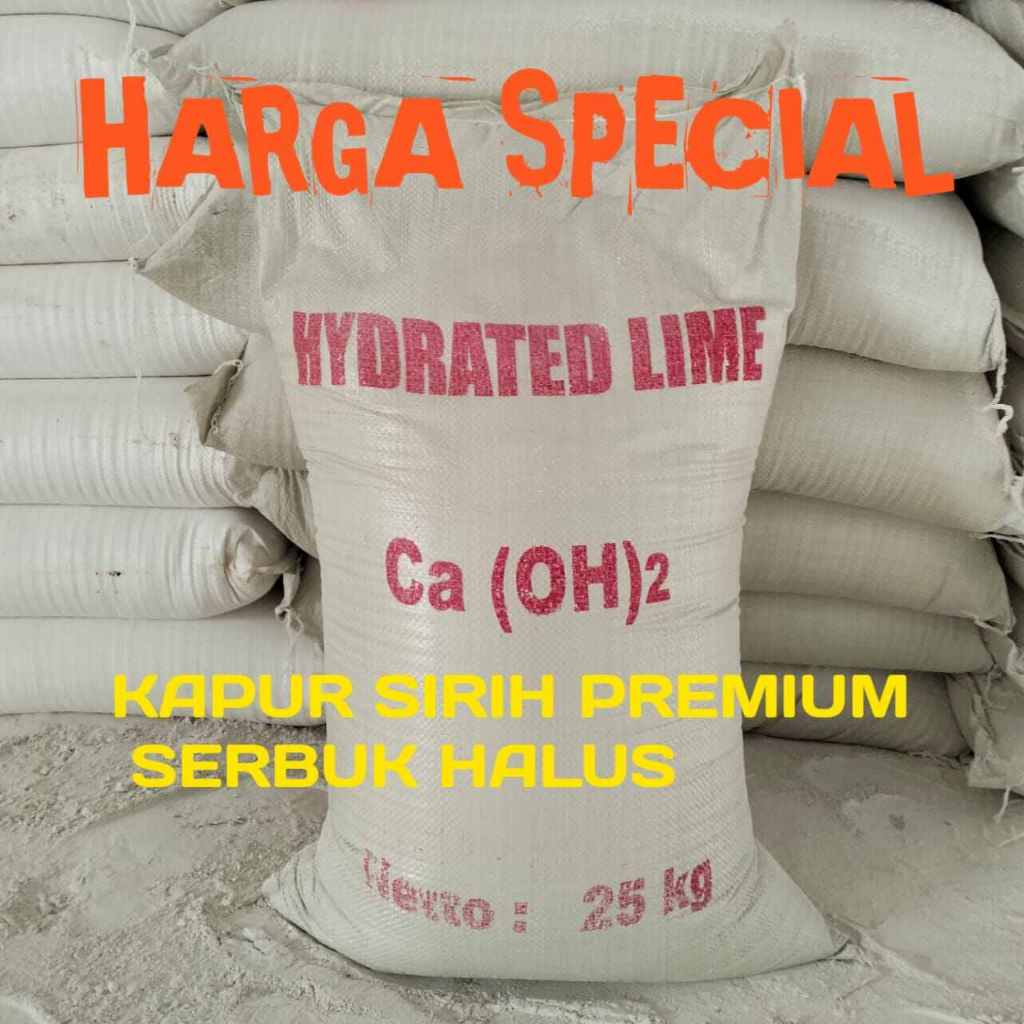 1 Karung Kapur Sirih / Tohor / Dolomit Netto 25 Kg - Kapur Pertanian Kapur Kontruksi