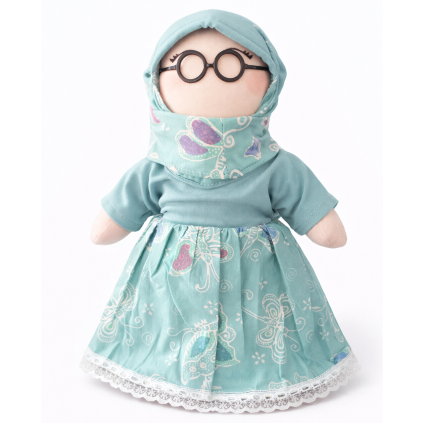 Boneka Faceless Radinka Dolls Risma Batik Tosca – Boneka Anak Muslim Handmade Premium