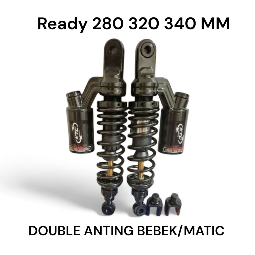 NEW DOUBLE SHOCK ~ SHOCKBREAKER COPY KTC RACING MODEL EXTREME DOUBLE TABUNG ATAS UK 280MM -320MM -34