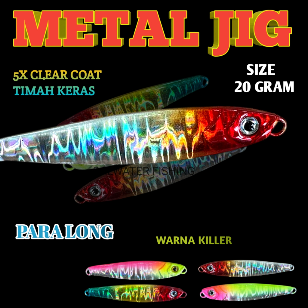 Pabrik Umpan Pancing Micro Jig 20 Gram Metal Jig Killer Non Gid 20 Gram Para Long assist Hook PLNG20