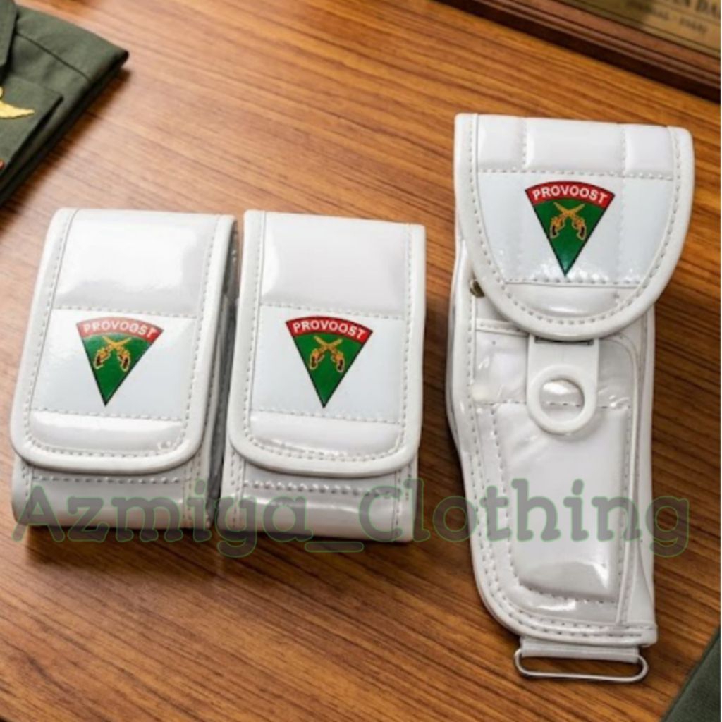 Sarung Pistol ¾ provos TNI / Sarung Pestol dan Magazen holster Provos TNI