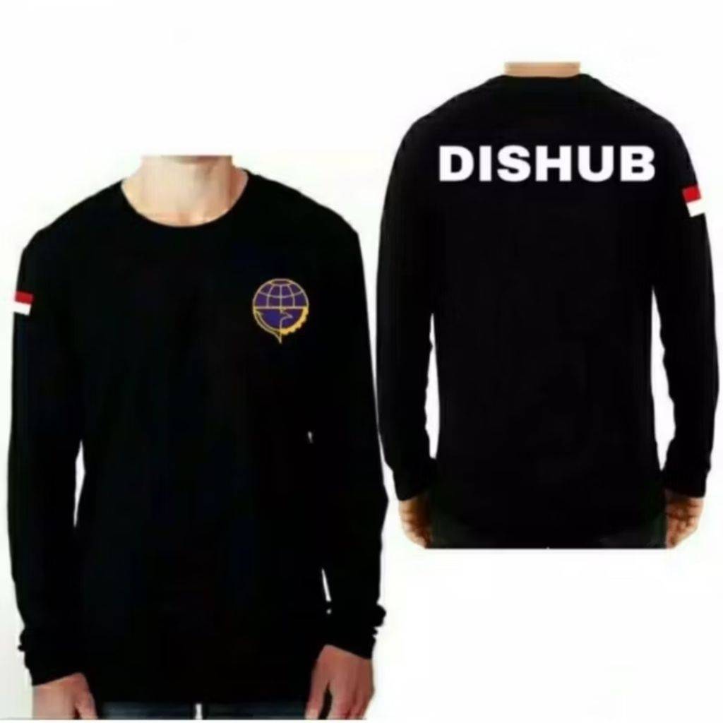 KAOS LENGAN PANJANG DISHUB MOTIF TULISAN // DISHUB