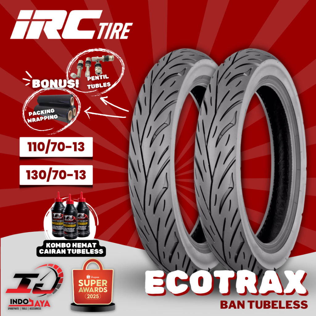 [READY COD] BAN LUAR TUBELESS IRC ECOTRAX NR96 (110/70-13 & 130/70-13) RING 13 BAN NMAX DEPAN BELAKA