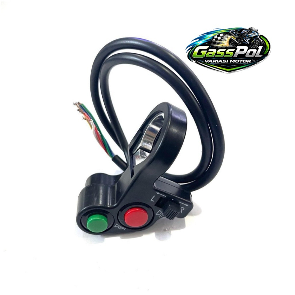 Saklar Lampu Variasi Motor 3 Tombol Saklar Kiri Motor Klakson Lampu Sein Model L Universal Motor