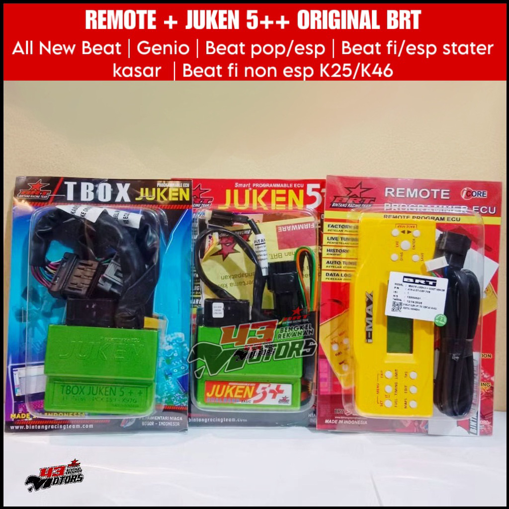 BRT REMOTE + ECU JUKEN 5++ BEAT POP ESP | BEAT FI NON ESP | ALL NEW BEAT / GENIO DUALBAND | RACING T