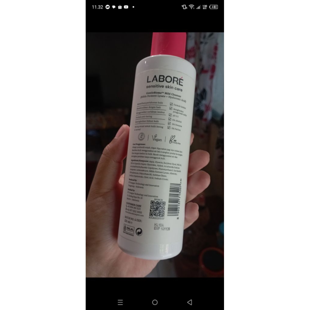 preloved labore.face wash