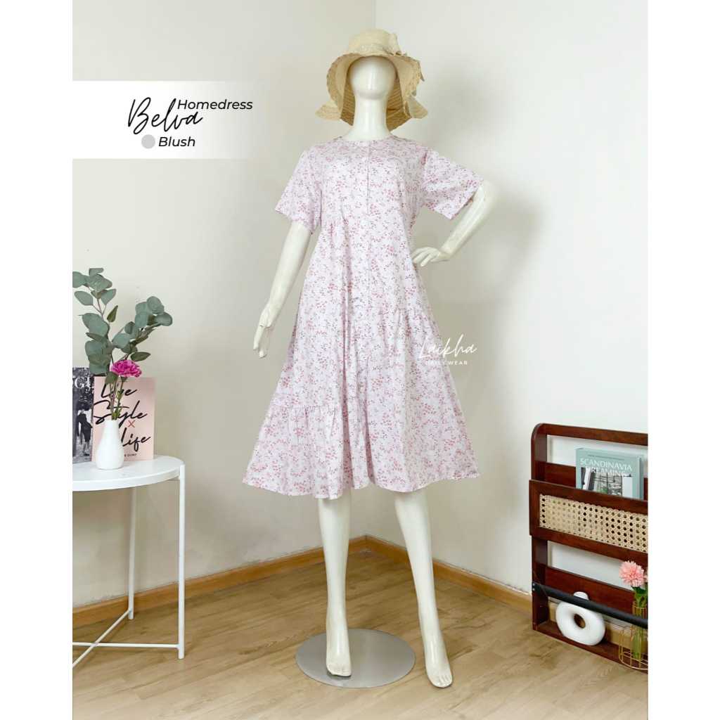 Belva Homedress Blush Daster Katun Jepang by Laikha