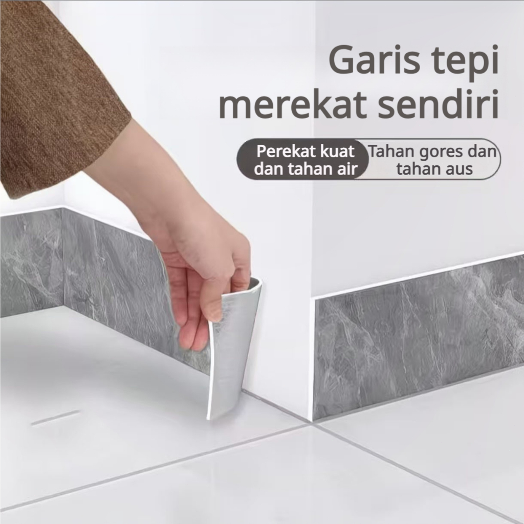 List Dinding PVC Perekat Diri Anti Air Alas Dinding Pelindung Sudut Rumah Tangga