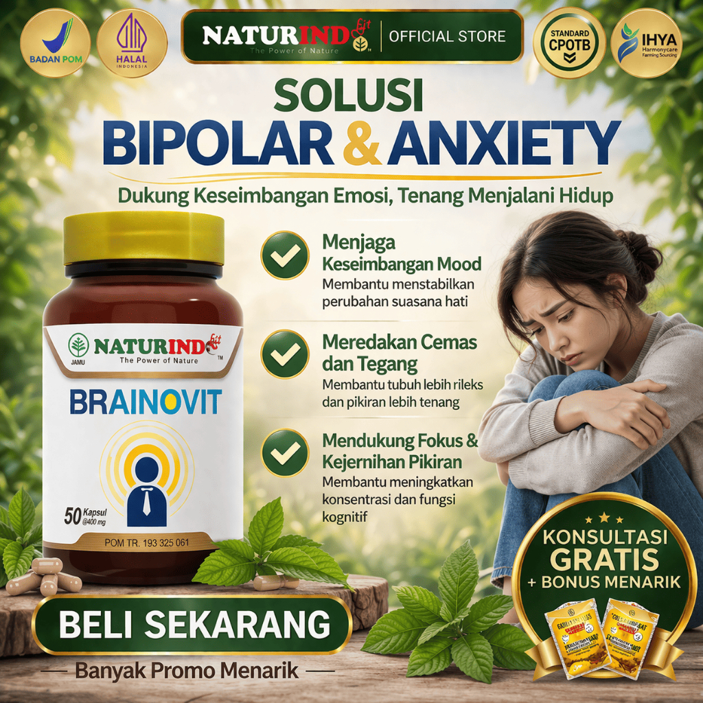 Obat Bipolar Anxiety Kecemasan Insomnia Stres Depresi Brainovit Naturindo