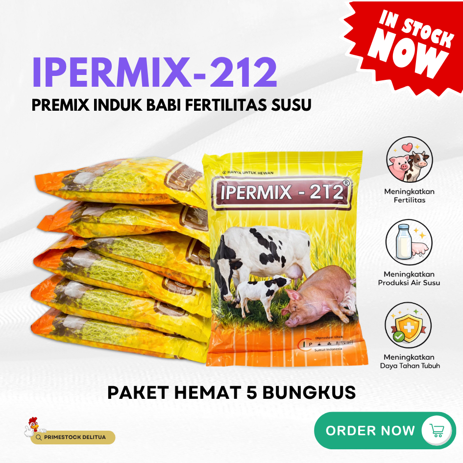 Ipermix 212 500 Gram Paket Hemat 5 Bungkus Premix Induk Babi Fertilitas Susu
