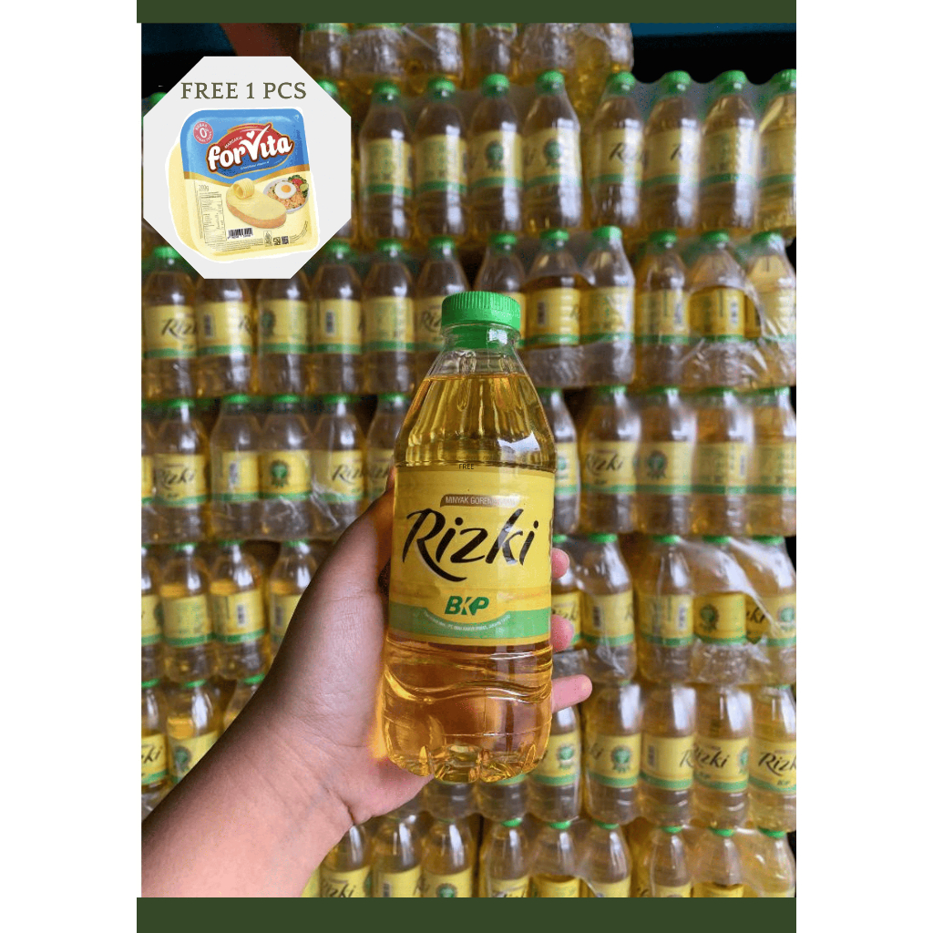 [FREE FORVITA TUB] Minyak Goreng Rizki 12 Botol 400ml