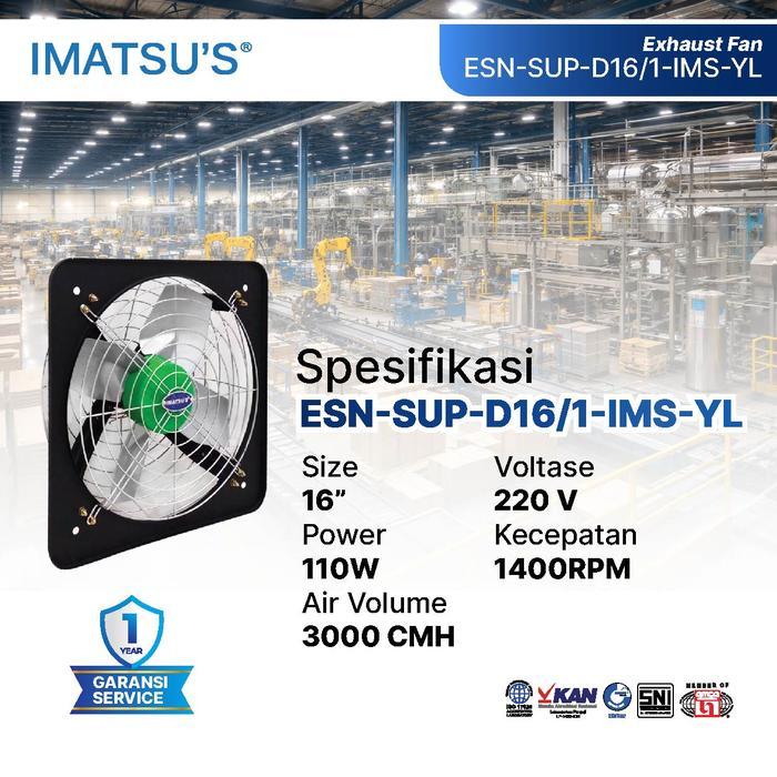 Imatsu Exhaust Fan Super DBN 16 Inch Exhaust Dinding Blower Gedung