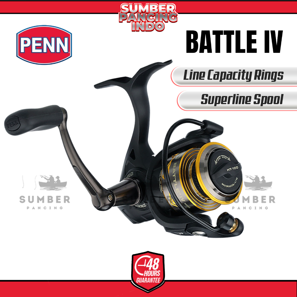 PENN Reel Pancing Spinning BATTLE IV 1000 - 10000 Hydro Armor system Full Metal Body and sideplate R