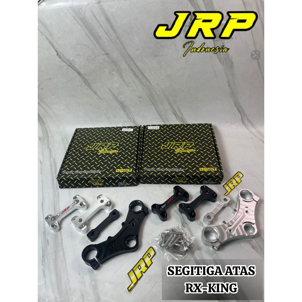 JRP - Segitiga RX-KING CNC Segitiga Stang Motor RX-KING Triple Clamp Atas Plus Set Breket