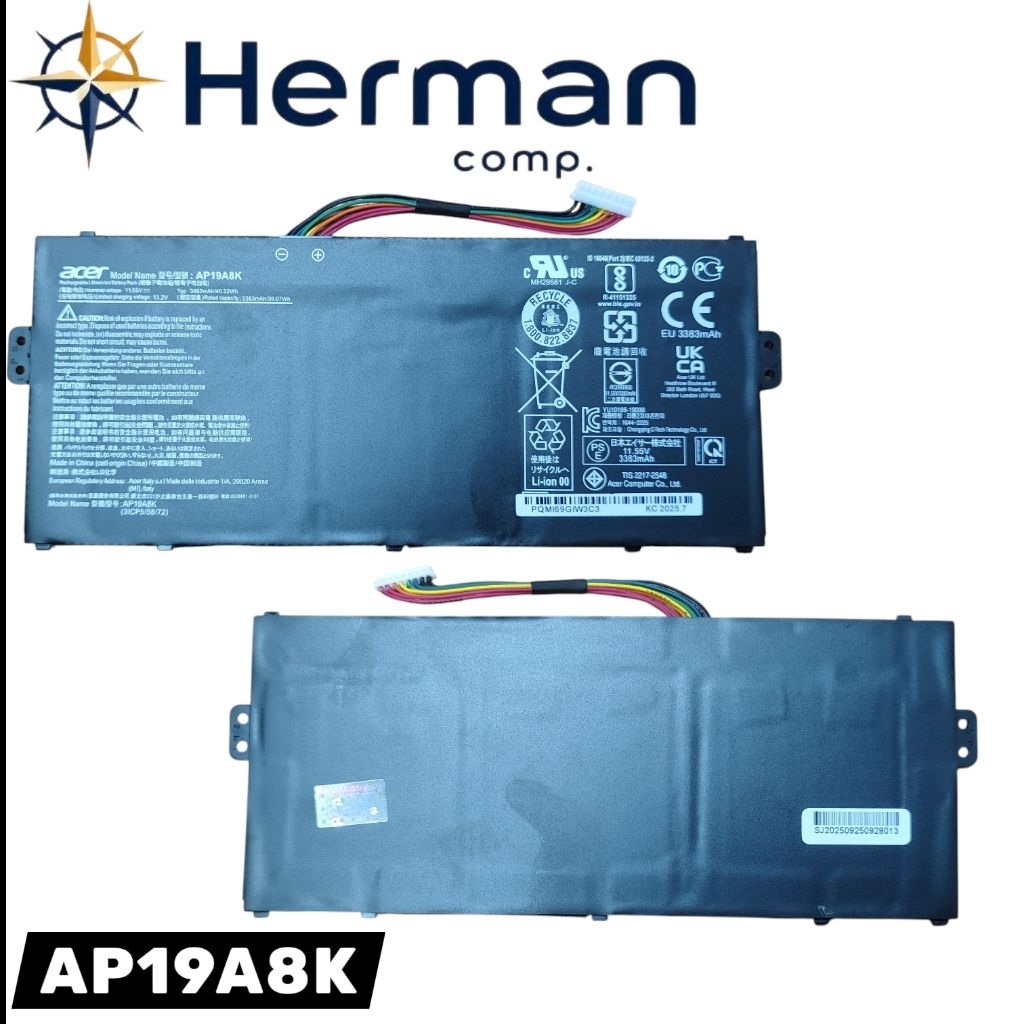 Original Baterai Acer ChromeBook Spin 11 CP311-H1 CP311-H2 CP511 R752T/N AP19A8K