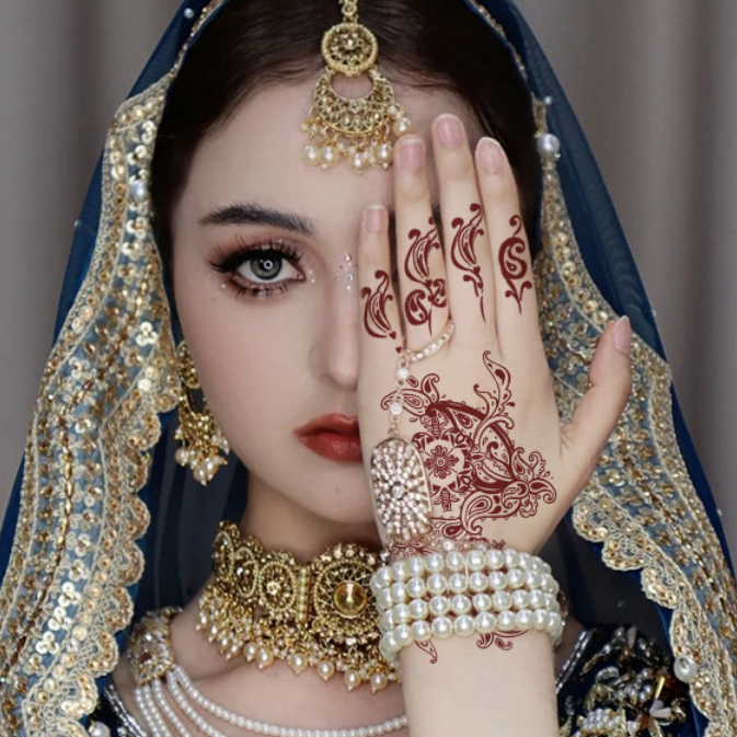 Stiker Tattoo Henna Style Tattoo Stiker Jari Tangan Stickers Stiker Tato India Henna Temporary Tatto