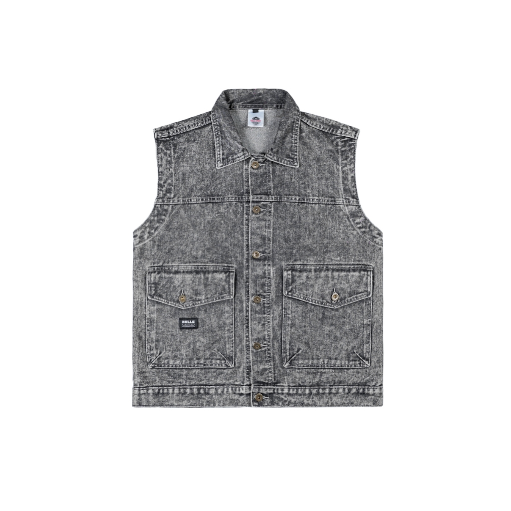 BULLS SYNDICATE Denim Vest | Baronera Black