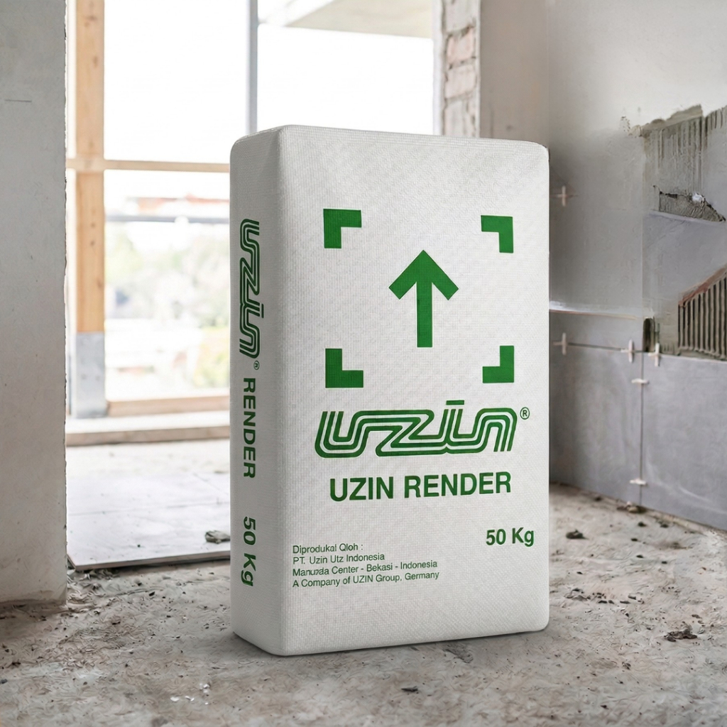 Semen UZIN Mortar Render (Plester & Aci Dalam Satu Tahap) - Hasil Halus & Kuat - Mortar Instan Siap 