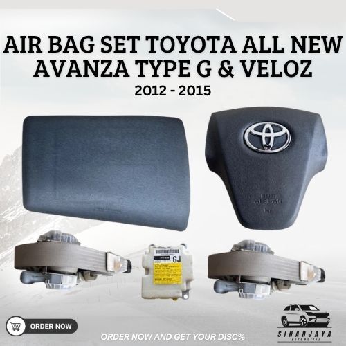 AIR BAG SET TOYOTA ALL NEW AVANZA TYPE G & VELOZ 2012 - 2015
