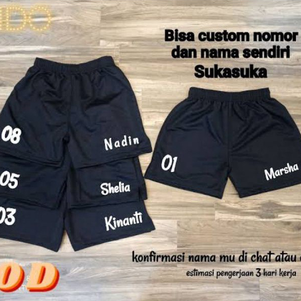 celana voli custum nama nomor/request nama/custum nama celana voli cewek cowok
