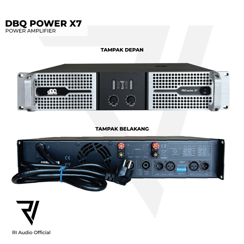 Power Amplifier dBQ X7 Class D 2 x 3600W