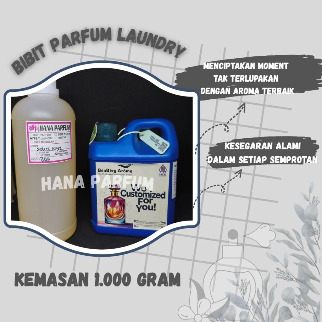 Bibit Parfum Laundry Benberg Kemasan Repack 1kg Grade A