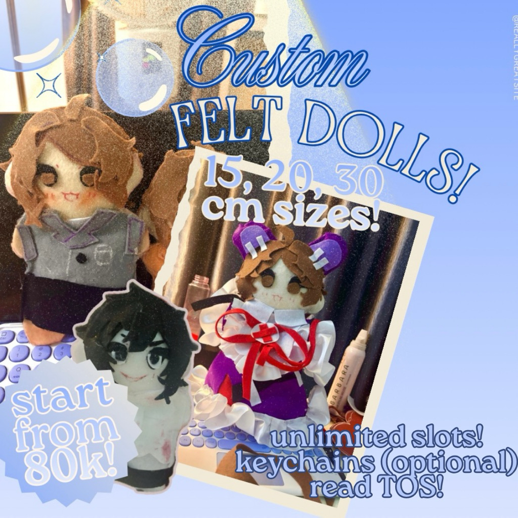 custom felt doll by rosa custom doll || 15, 20, 30cm || custom plush