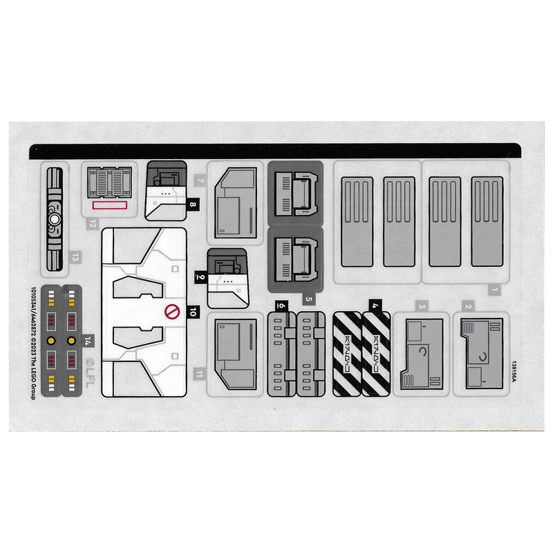 Lego Sticker Part 75357stk01 Sticker Sheet for Set 75357, Sheet 1 - (10105341/6462872)