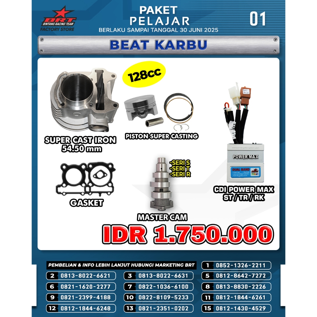 BLOK + PISTON BEAT KARBU BRT