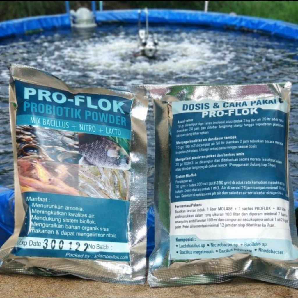 PROFLOK 100G / PROBIOTIK BIOFLOK / PROFLOK KOLAM BIOFLOK/ PROBIOTIK KOLAM NILA  LELE GURAME