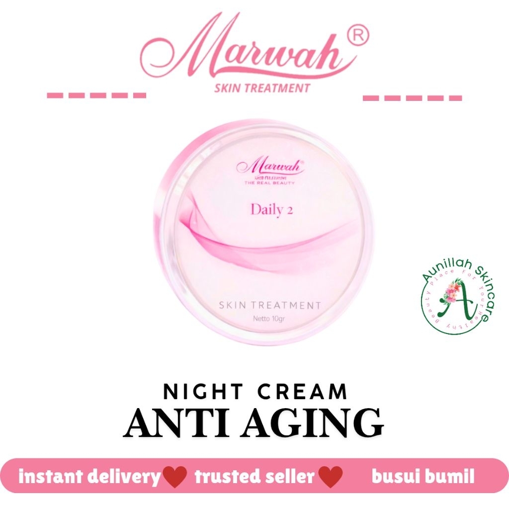Marwah Skincare Night Cream Anti Aging Krim Malam