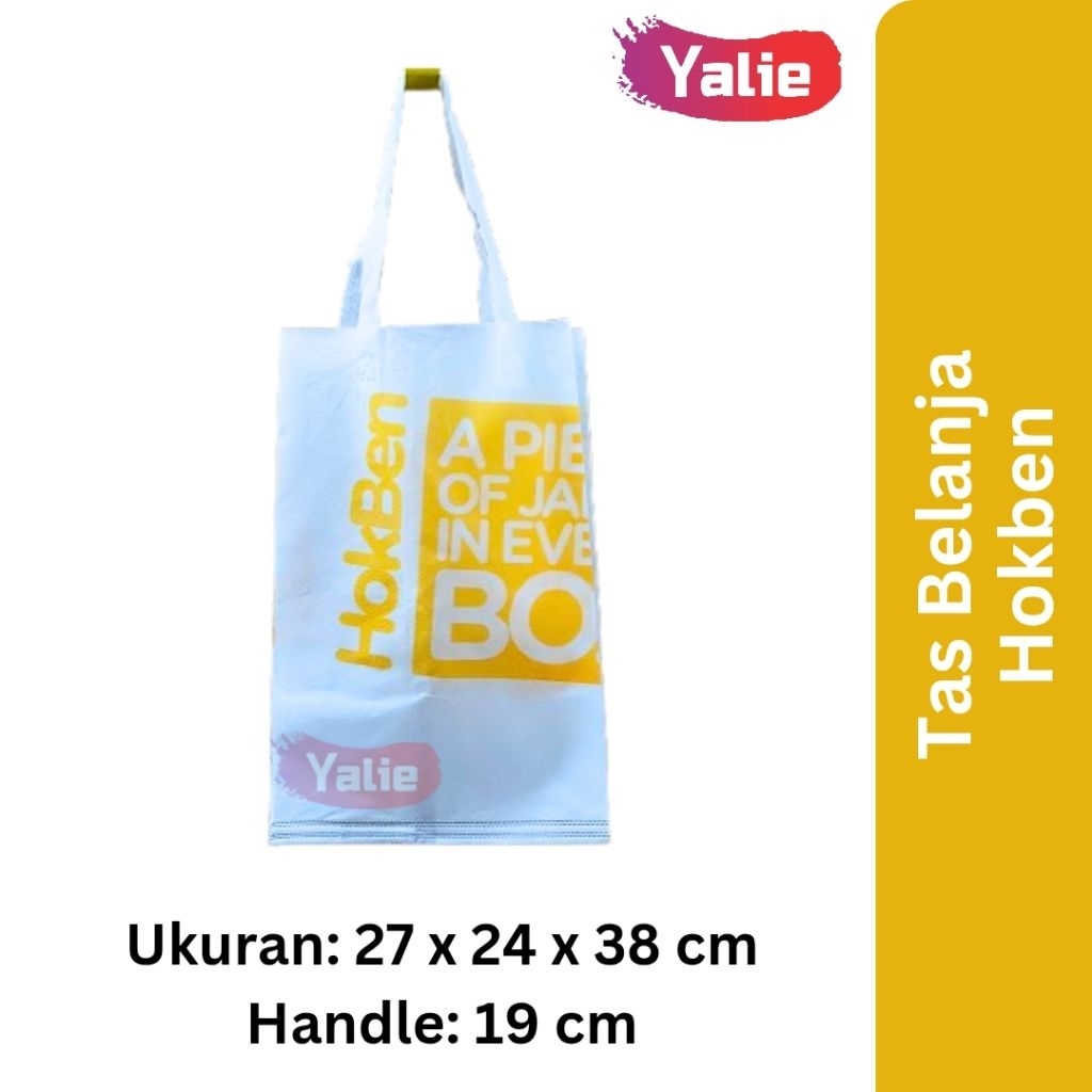 Tas Belanja HOKBEN Hoka Hoka Bento Spunbond Reusable Tote Bag Kantong Belanja Tas Lipat Shopping Bag