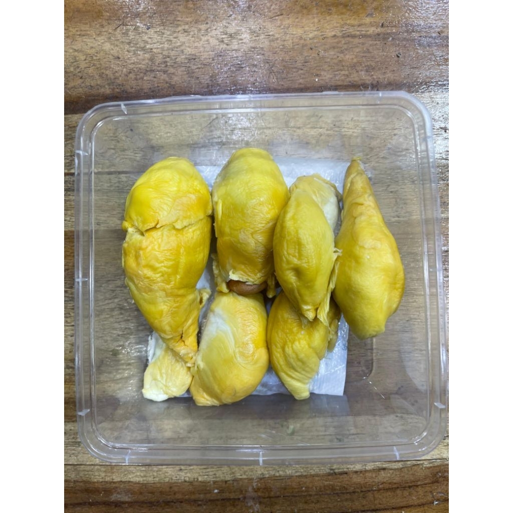 Buah durian fresh kupas bawor durian asli bawor -+550 gram