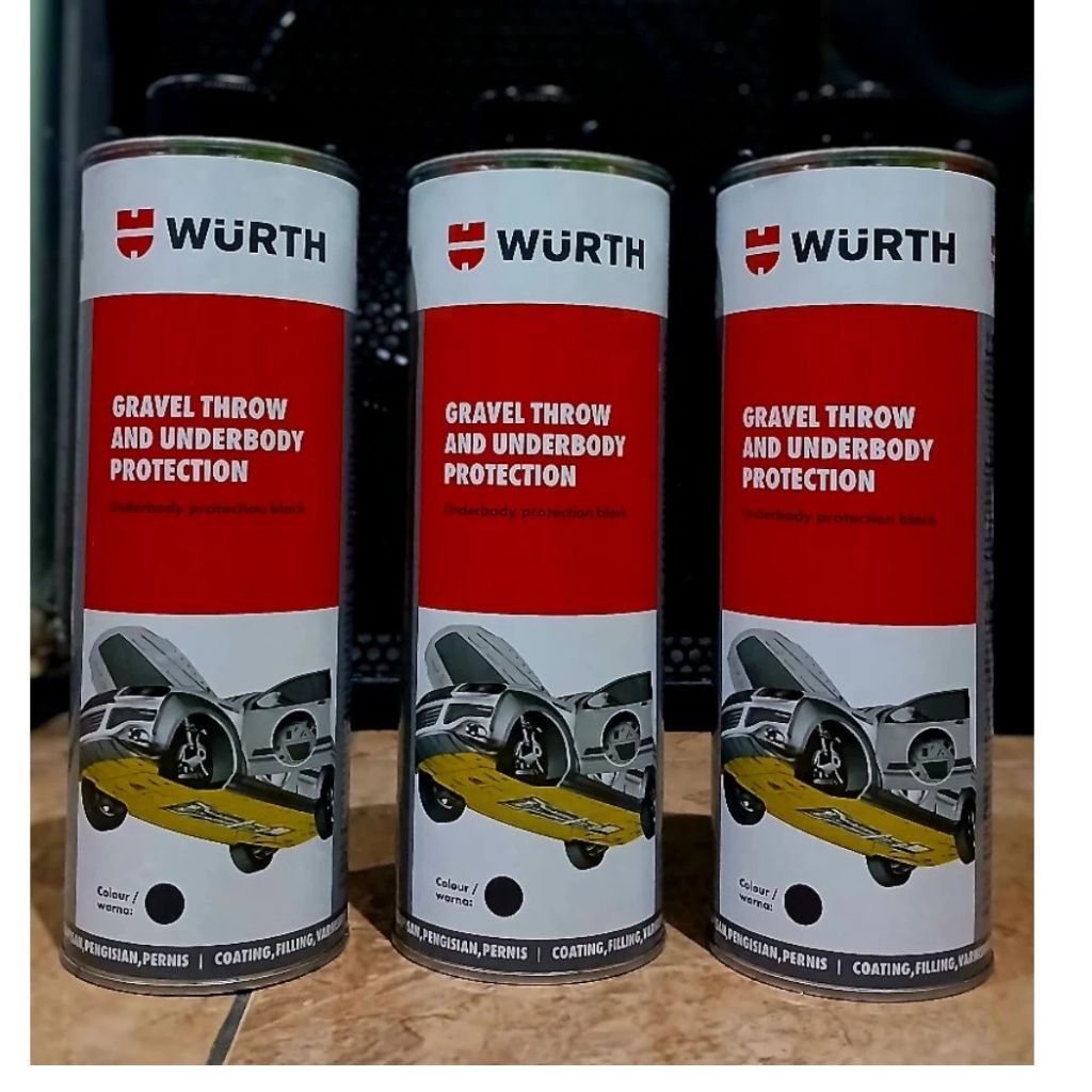 Wurth Gravel Throw Underbody Protection 1L - Anti Karat Kolong Mobil bahan karet bs diamplas dicat