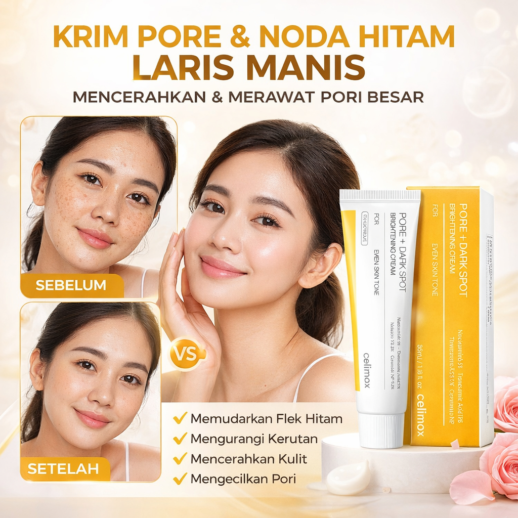 (COD) Krim Pencerah Wajah Korea 35ml Tranexamic Acid Niacinamide Brightening Cream Penghilang Flek H