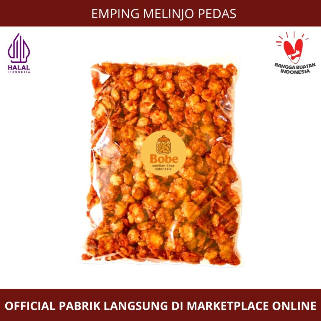 [Toko Kue Bobe] - Emping Melinjo Pedas - Snack Kiloan