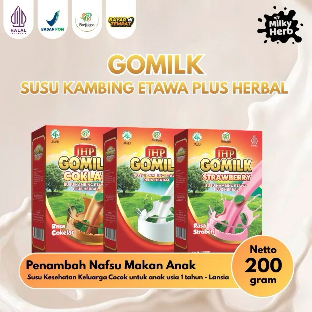 Susu Kambing Etawa Go Milk GOMILK Plus Herbal 200gr