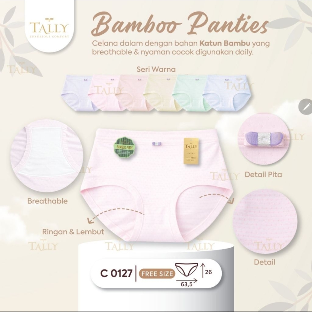 Celana dalam wanita katun bambu Tally 0127
