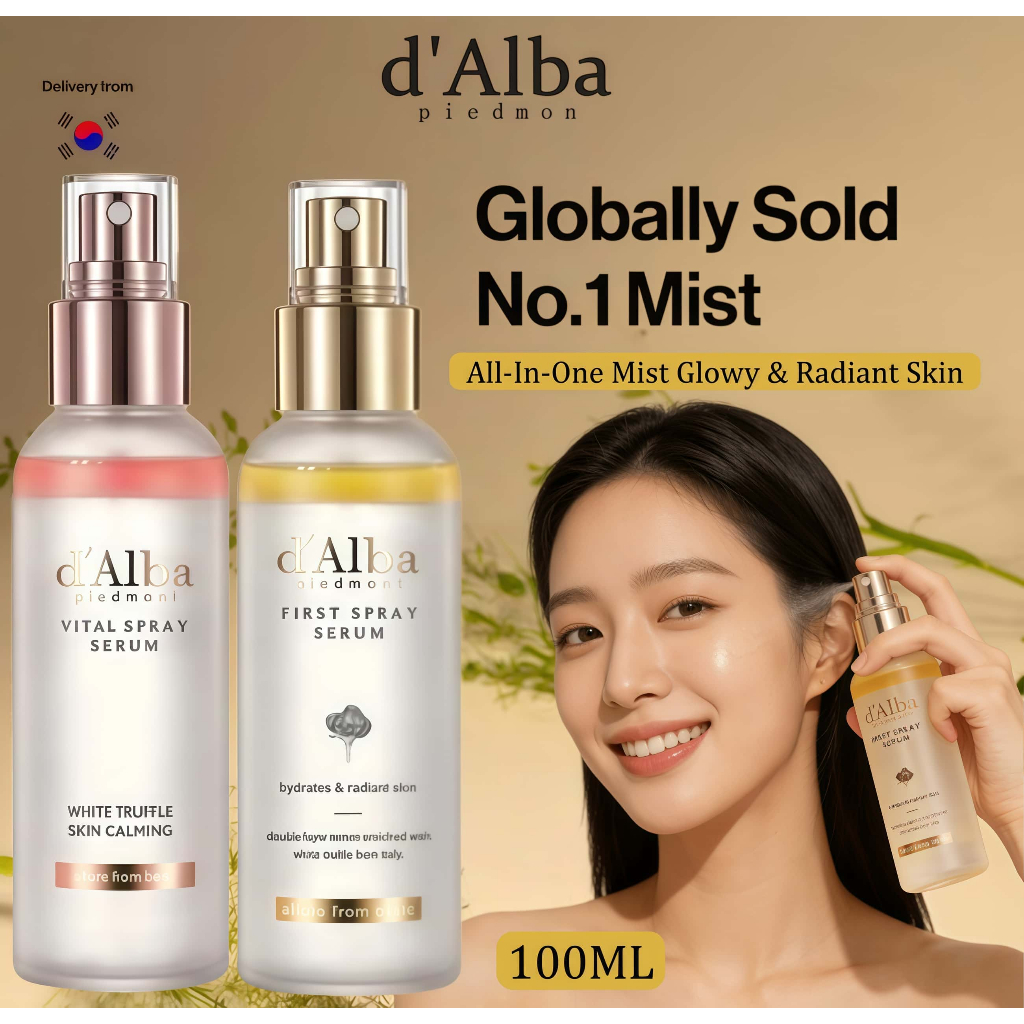 *ORI&Beli 2 gratis1* D'ALBA White Truffle Anti-aging First  Spray Serum 100ml & Vital Spray Serum 10