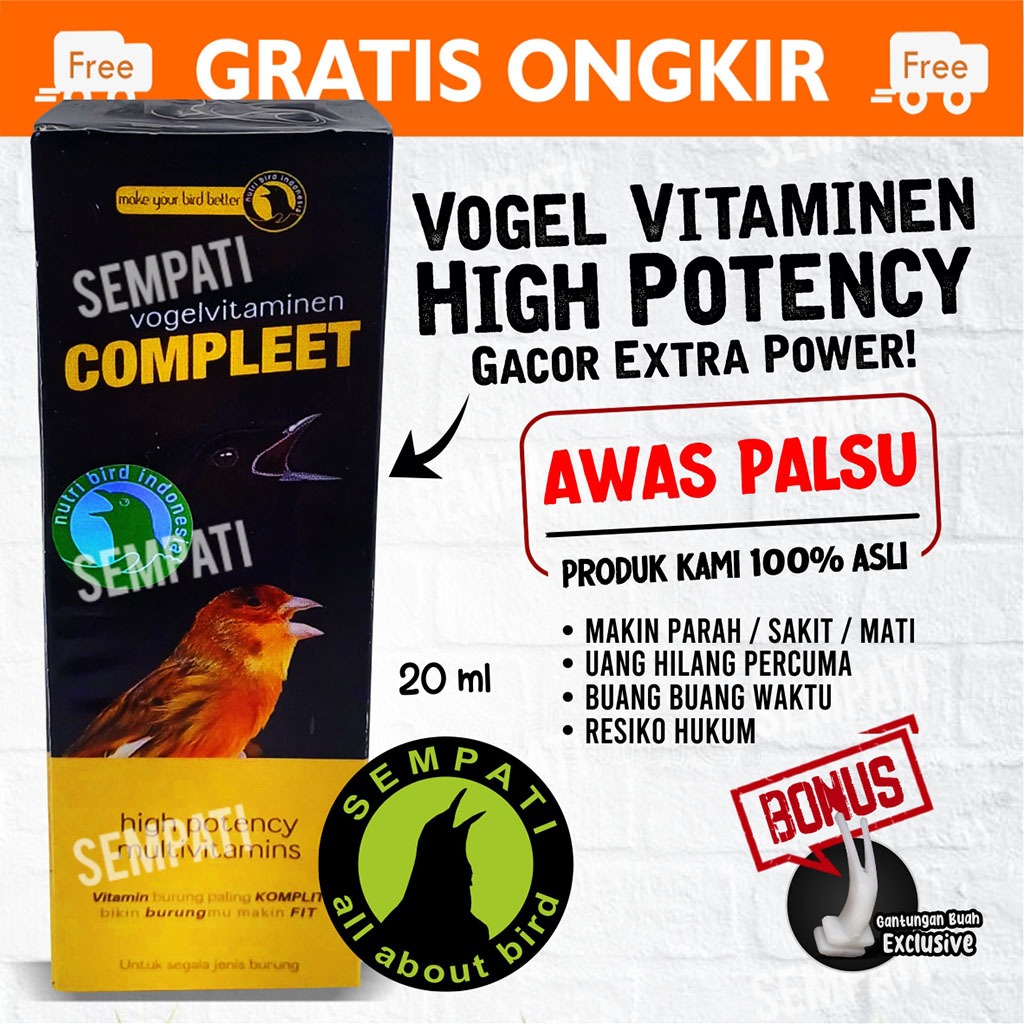 SEMPATI VOGEL VITAMINEN COMPLEET VITAMIN MENINGKATKAN BIRAHI KICAU DAYA TAHAN STAMINA UNTUK SEMUA BU