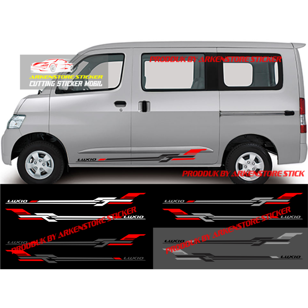 Stiker mobil luxio sticker cutting stiker list sporty mobil daihatsu luxio