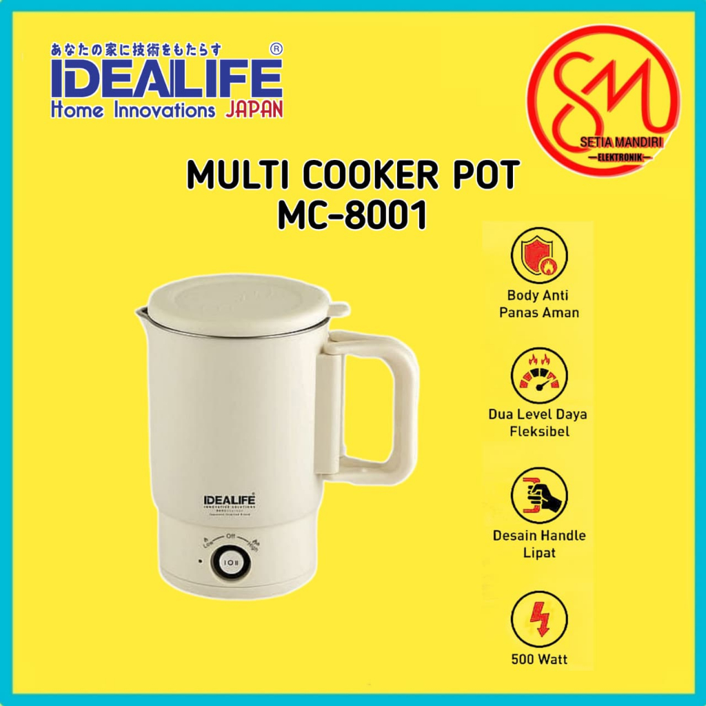 IDEALIFE - Multi Cooker Pot - Panci Multi Fungsi (MC-8001)