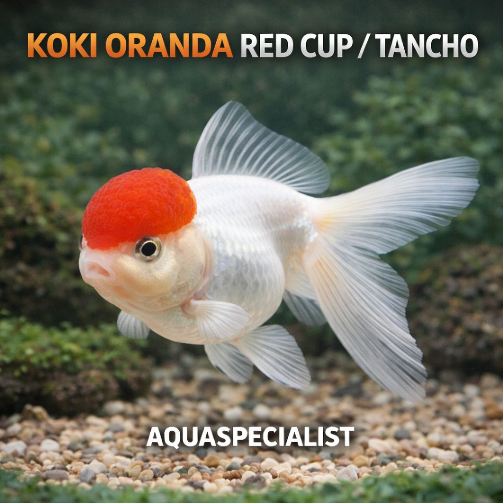 IKAN KOKI ORANDA RED CAP JAMBUL SUPER - Oranda Red Cap Goldfish / Mas Koki Oranda Red CUp / Ikan hia